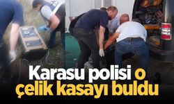 Karasu polisi o çelik kasayı buldu