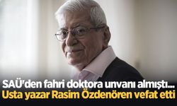 SAÜ'den fahri doktora unvanı almıştı... Usta yazar Rasim Özdenören vefat etti