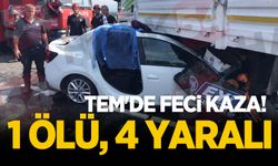 TEM'de feci kaza: 1 ölü, 4 yaralı