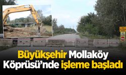 Büyükşehir Mollaköy Köprüsü’nde işleme başladı