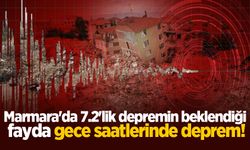 Marmara'da 7.2'lik depremin beklendiği fayda gece saatlerinde deprem!