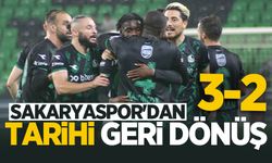 Sakaryaspor'dan tarihi geri dönüş: 3-2