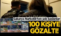 Sakarya Narkotik'ten şok baskınlar: 100 gözaltı