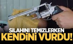 Silahını temizlerken yanlışlıkla kendini vurdu!