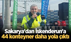 Sakarya'dan İskenderun'a 44 konteyner daha yola çıktı