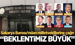 Sakarya Barosu’ndan milletvekillerine çağrı: Beklentimiz büyük