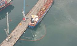 Körfezi kirleten tanker gemisi deniz uçağı ile tespit edildi