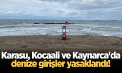 Karasu, Kocaali ve Kaynarca'da denize girişler yasaklandı!