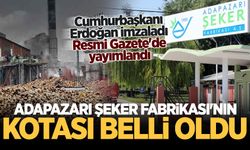 Cumhurbaşkanı Erdoğan imzaladı! Adapazarı Şeker Fabrikası'nın kotası belli oldu