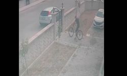 Apartmandan bisikleti böyle çaldı 