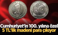 Cumhuriyet'in 100. yılına özel 5 TL'lik madeni para çıkıyor