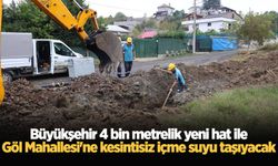 Büyükşehir 4 bin metrelik yeni hat ile Göl Mahallesi'ne kesintisiz içme suyu taşıyacak