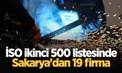 İSO ikinci 500 listesinde Sakarya'dan 19 firma