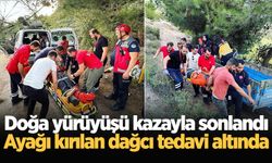 Doğa yürüyüşü kazayla sonlandı: Ayağı kırılan dağcı tedavi altında