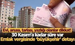 Evi, arsası, tarlası, yazlığı olanlar dikkat! 30 Kasım’a kadar süre var: Emlak vergisinde ‘büyükşehir’ detayı