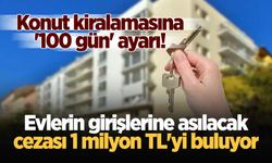 Konut kiralamasına '100 gün' ayarı! Evlerin girişlerine asılacak, cezası 1 milyon TL'yi buluyor