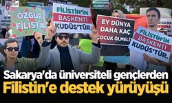 Sakarya'da üniversiteli gençlerden Filistin'e destek yürüyüşü