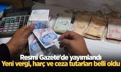 Resmi Gazete'de yayımlandı: Yeni vergi, harç ve ceza tutarları belli oldu