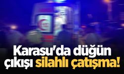 Karasu'da düğün çıkışı silahlı çatışma!