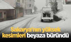 Sakarya'nın yüksek kesimleri beyaza büründü