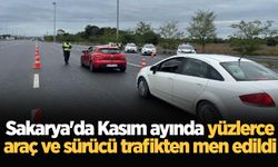 Sakarya'da Kasım ayında yüzlerce araç ve sürücü trafikten men edildi