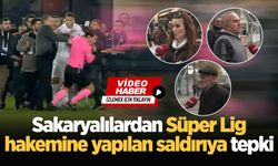 Sakaryalılardan Süper Lig hakemine yapılan saldırıya tepki