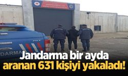 Jandarma bir ayda aranan 631 kişiyi yakaladı!