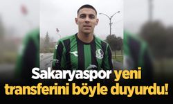 Sakaryaspor yeni transferini böyle duyurdu!