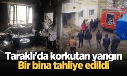 Taraklı'da korkutan yangın: Bir bina tahliye edildi