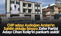Aydoğan Arslan'ın binasına Cihan Kolip'in pankartı asıldı!