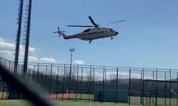 Cumhurbaşkanı Erdoğan helikopterle Sakarya'ya böyle geldi! İkiz helikopter indi