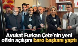 Avukat Furkan Çete'nin yeni ofisin açılışını baro başkanı yaptı