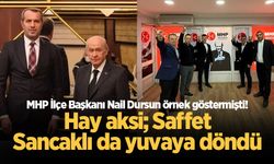 MHP İlçe Başkanı Nail Dursun örnek göstermişti! Hay aksi; Saffet Sancaklı da yuvaya döndü