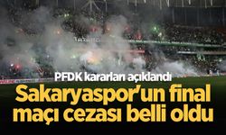 PFDK kararları açıklandı: Sakaryaspor'un final maçı cezası belli oldu