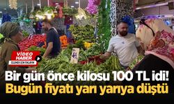 Bir gün önce kilosu 100 TL olan taze fasulye bugün 49 TL'ye düştü