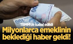 TBMM'de kabul edildi! En düşük emekli aylığı 12 bin 500 lira oldu