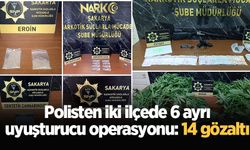 Polisten iki ilçede 6 ayrı uyuşturucu operasyonu: 14 gözaltı