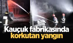 Erenler'de kauçuk fabrikasında korkutan yangın