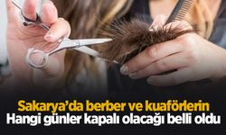 Sakarya'da berberler ve kuaförler için yeni gelişme