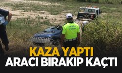 Kaza yaptı aracı bırakıp kaçtı