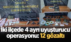 İki ilçede 4 ayrı uyuşturucu operasyonu: 12 gözaltı