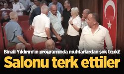 Binali Yıldırım'ın programında muhtarlar salonu terk etti