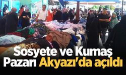 Parça kumaş, ikinci el eşya ve antika pazarı Akyazı'da açıldı