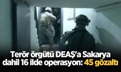 Terör örgütü DEAŞ'a Sakarya dahil 16 ilde operasyon: 45 gözaltı