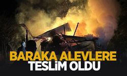 Alevlere teslim olan baraka küle döndü