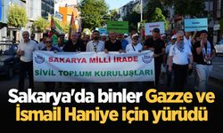 Sakarya'da binler Gazze ve İsmail Haniye için yürüdü