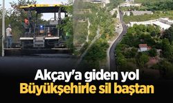 Akçay'a giden yol Büyükşehirle sil baştan