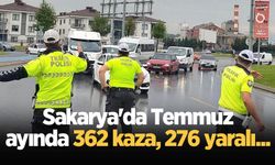 Sakarya'da Temmuz ayında 362 kaza, 276 yaralı...