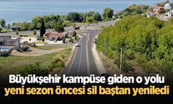 Büyükşehir kampüse giden o yolu yeni sezon öncesi sil baştan yeniledi