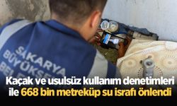 Kaçak ve usulsüz kullanım denetimleri ile 668 bin metreküp su israfı önlendi